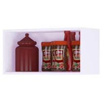 Armário Aéreo de Cozinha 1 Porta Branco Preto Interna