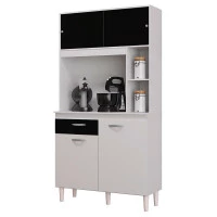 Armário-para-Cozinha-Duda-90-cm-Branco-Preto-Poquema