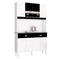 Armário-para-Cozinha-Manu-8-Portas-branco-preto-Poquema