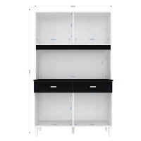 Armário-para-Cozinha-Manu-8-Portas-branco-preto-Poquema-medi