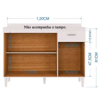 Balcão-de-Cozinha-Combo-120cm-Branco-Brilho-Poquema-medidas