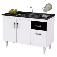Balcão de Pia Gabriela 120 cm Branco Flex 1- AJL