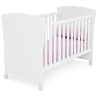 Berço Americano 2484 com Colchão e Comoda Infantil 2561 Bran