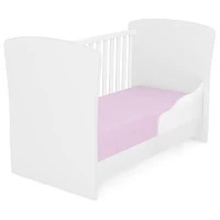 Berço Americano 2484 com Colchão e Comoda Infantil 2561 Bran