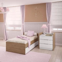 Berço Americano cama Multifuncional Cleo Branco Acetinado Am