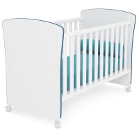Berço Americano Doce Sonho 2484 Branco Azul Brilho – Qmovi