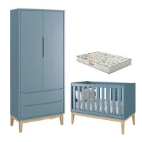 berço-americano-guarda-roupa-2-portas-azul-com-colchão-gazin