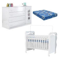 Berco-americano-New-Nanda-com-comoda-infantil-Livia-Branco-B