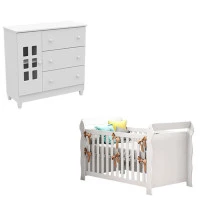 Berço-Lara-e-Cômoda-Infantil-Branco-Brilho---Carolina