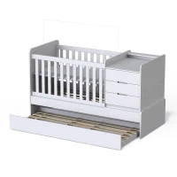 Berço Multifuncional Cleo Branco Acetinado