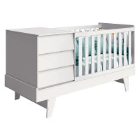 Berço Multifuncional Prince Branco Acetinado – Reller