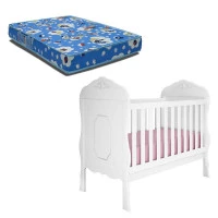 Berço Realeza e Colchão Phisical 70x130 A