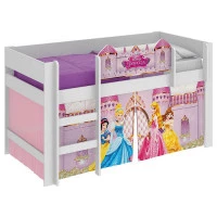cama infantil princesas disney play rosa pura magia