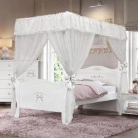 Cama Infantil Provence Clean Com Dossel  Pura Magia