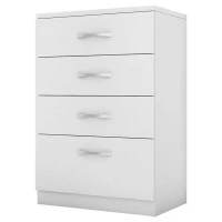 Cômoda Astral 4 Gavetas Branco Brilho - Demóbile 