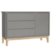 Cômoda com Porta Classic Cinza