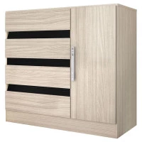 Cômoda Exellence 8000 Avelã Preto - Araplac