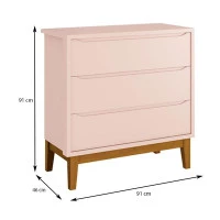 Comoda-gaveteiro-rosa-new-classic-colchão-medidas-gazin-rell