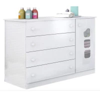 comoda infantil livia branco brilho phoenix