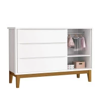 comoda-infantil-new-classic-com-porta-branco-com-pes-madeira