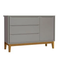 comoda-infantil-new-classic-com-porta-cinza-com-pes-madeira-