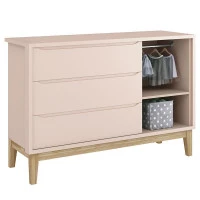 Cômoda Sapateira Infantil Rosa Classic Interna Reller