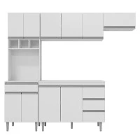 Cozinha-com-Balcão-e-Tampo-120-cm-Andréia-Branco-Brilho-AJL