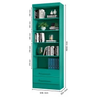 croqui-Estante-para-Livros-2-Gavetas-3420-turquesa-Qmovi