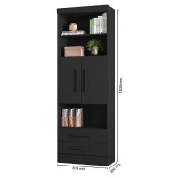 croqui-Estante-para-Livros-3700-preto-fosco-Qmovi