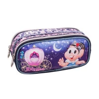 Estojo Escolar Mônica Cinderella Azul e Rosa 963T14 - Pacifi