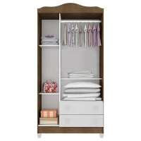 Guarda Roupa Ariel Interna Branco Acetina