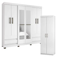 Guarda-Roupa-Casal-E2264-com-Armario-Multiuso-6020-Branco-Br