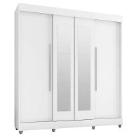 Guarda Roupa Casal Launch 2018 Branco Araplac