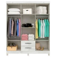 Guarda Roupa Casal Módena 6 Portas Rovere – Incorplac