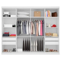 Guarda Roupa Casal Prime 1684 Branco - Araplac