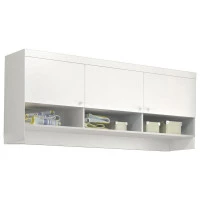 Guarda roupa infantil aereo Eloisa branco brilho