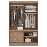 Guarda Roupa Infantil Estilo 2 e Cômoda Astral Branco Brilho