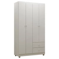 Guarda roupa infantil Louise Branco Brilho