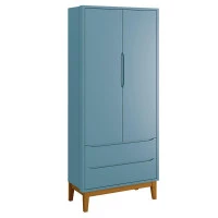 Guarda-Roupa-Infantil-New-Classic-2-Portas-Azul-com-Pes-Made