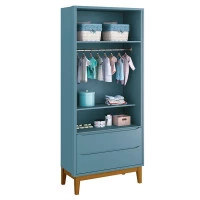 Guarda-Roupa-Infantil-New-Classic-2-Portas-Azul-com-Pes-Made