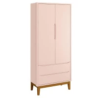 Guarda-Roupa-Infantil-New-Classic-2-Portas-Rosa-com-Pes-Made