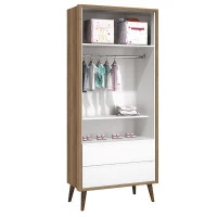 Guarda Roupa Infantil Theo 2 Portas Branco Acetinado Mezzo C