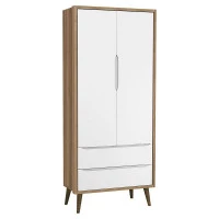 Guarda Roupa Infantil Theo 2 Portas Branco Acetinado Mezzo C