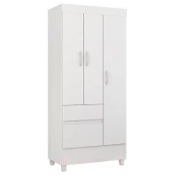 Guarda Roupa Infantil Wind Viena Branco Brilho