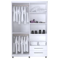 Guarda roupa Louise interna branco brilho AJL