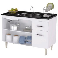 INTERIOR Balcão de Pia Gabriela 120 cm Branco Flex - AJL