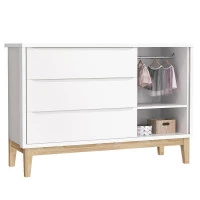 Interna Cômoda Infantil New Classic com Porta Branco com Pés