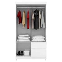 Interna Guarda Roupa Infantil Lótus  Branco Brilho - Demóbil