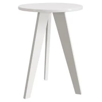 Mesa de Canto Prince Branco Acetinado – Reller