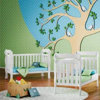 Mini Cama Lila Branco Brilho - Carolina